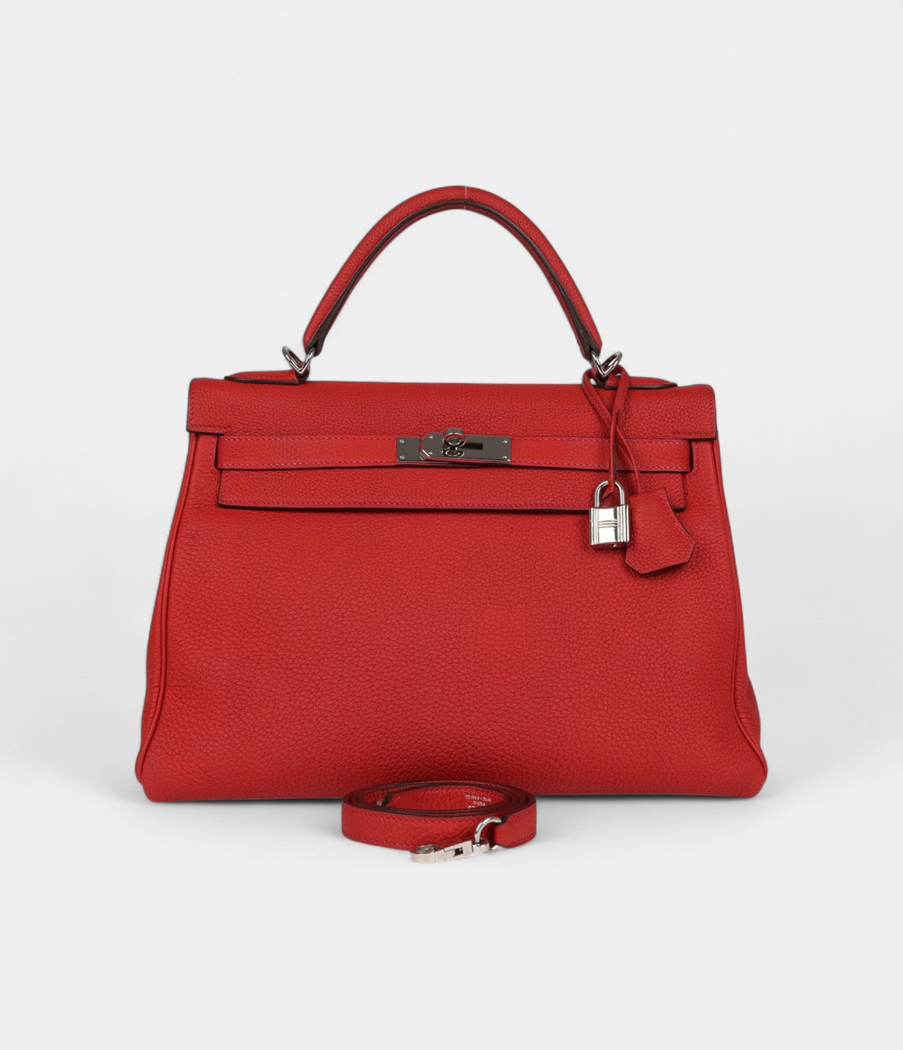 Hermès Kelly 32 Geranium Togo Palladium Hardware