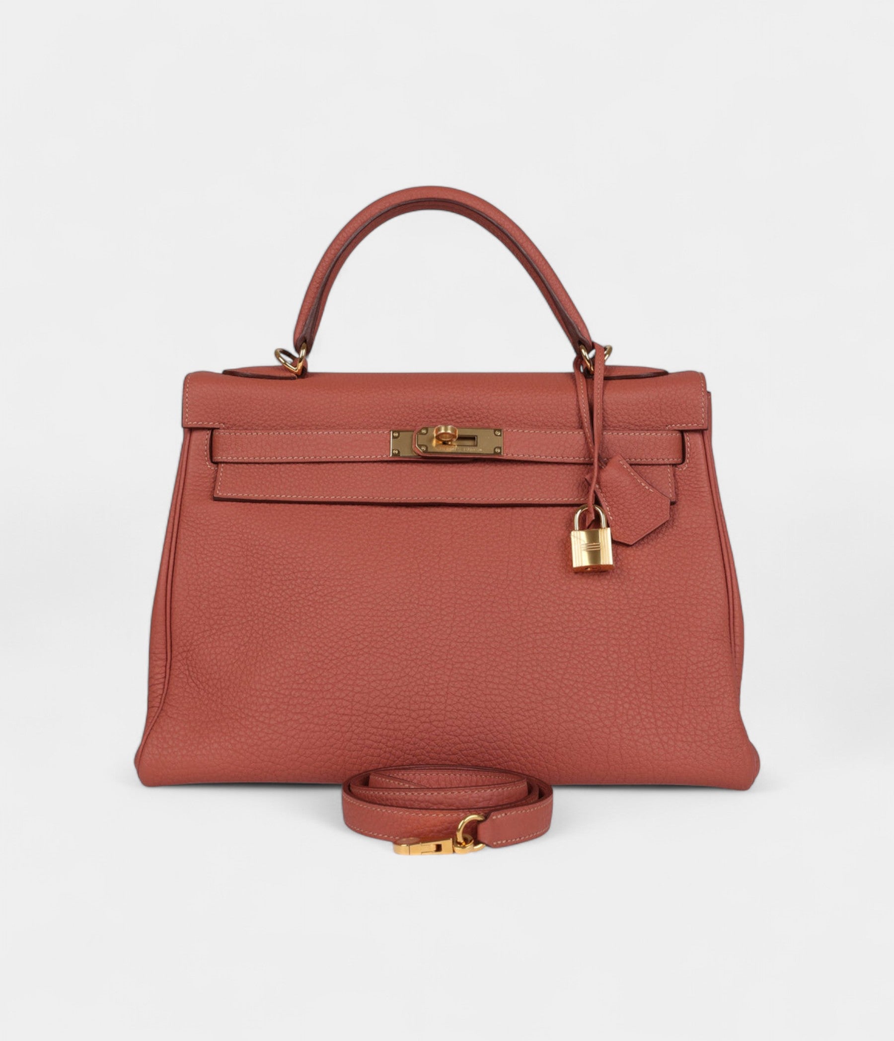Hermès Kelly 32 Rosy Togo Gold Hardware