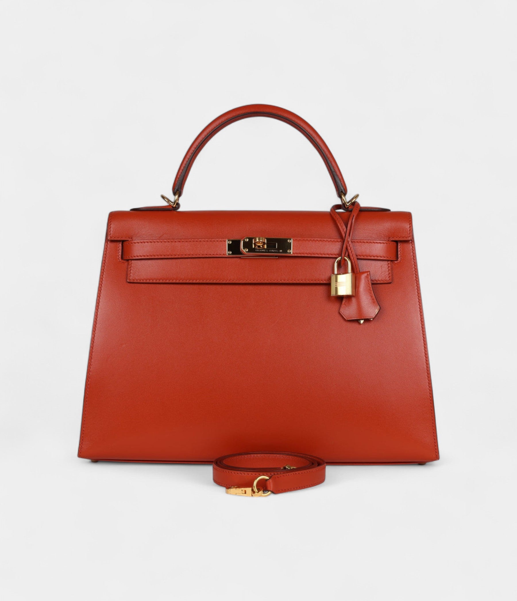 Hermès Kelly 32 Terre Battue Tadelakt Gold Hardware