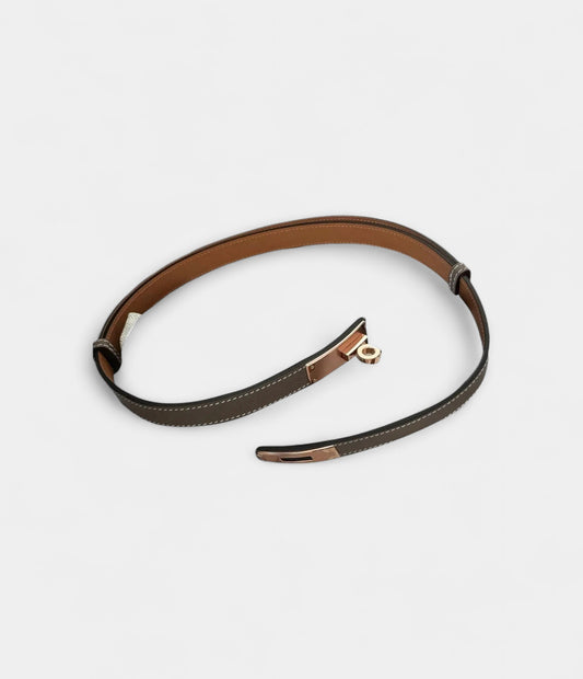Hermes Kelly Ecru Leather Belt