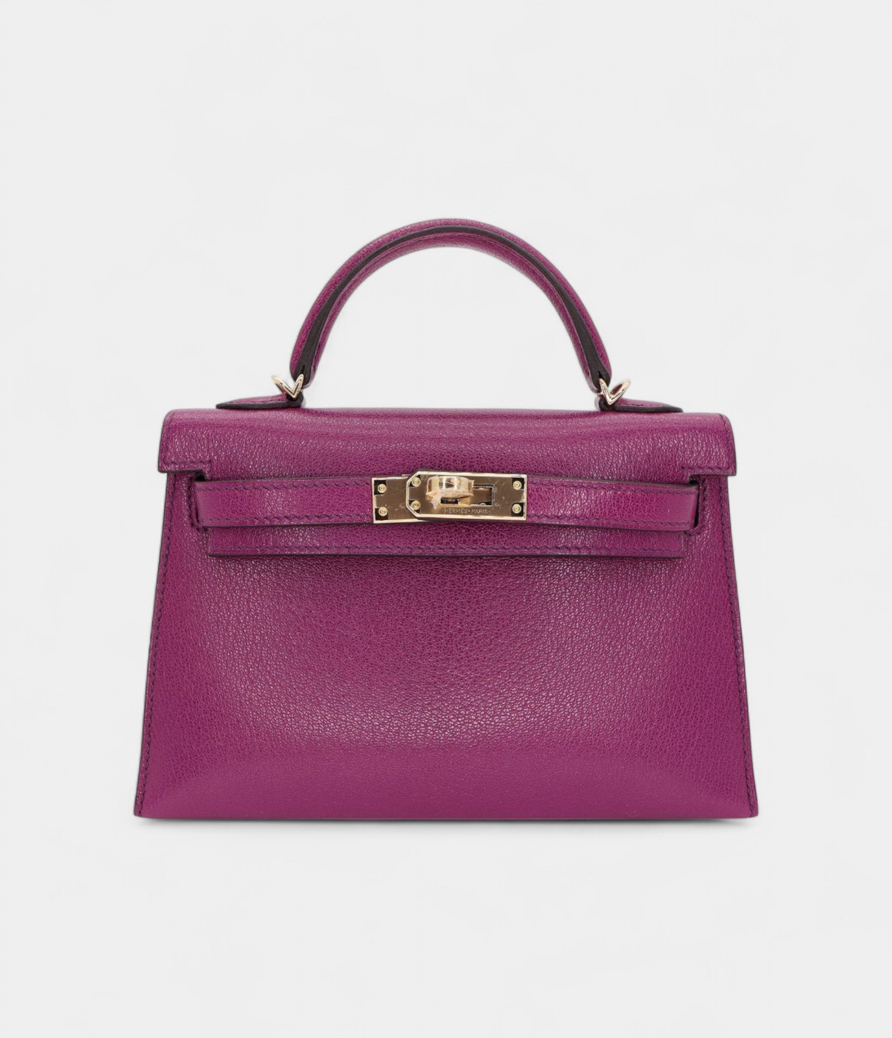 Hermès Kelly II Sellier Mini Anemone Chèvre Leather Gold Hardware