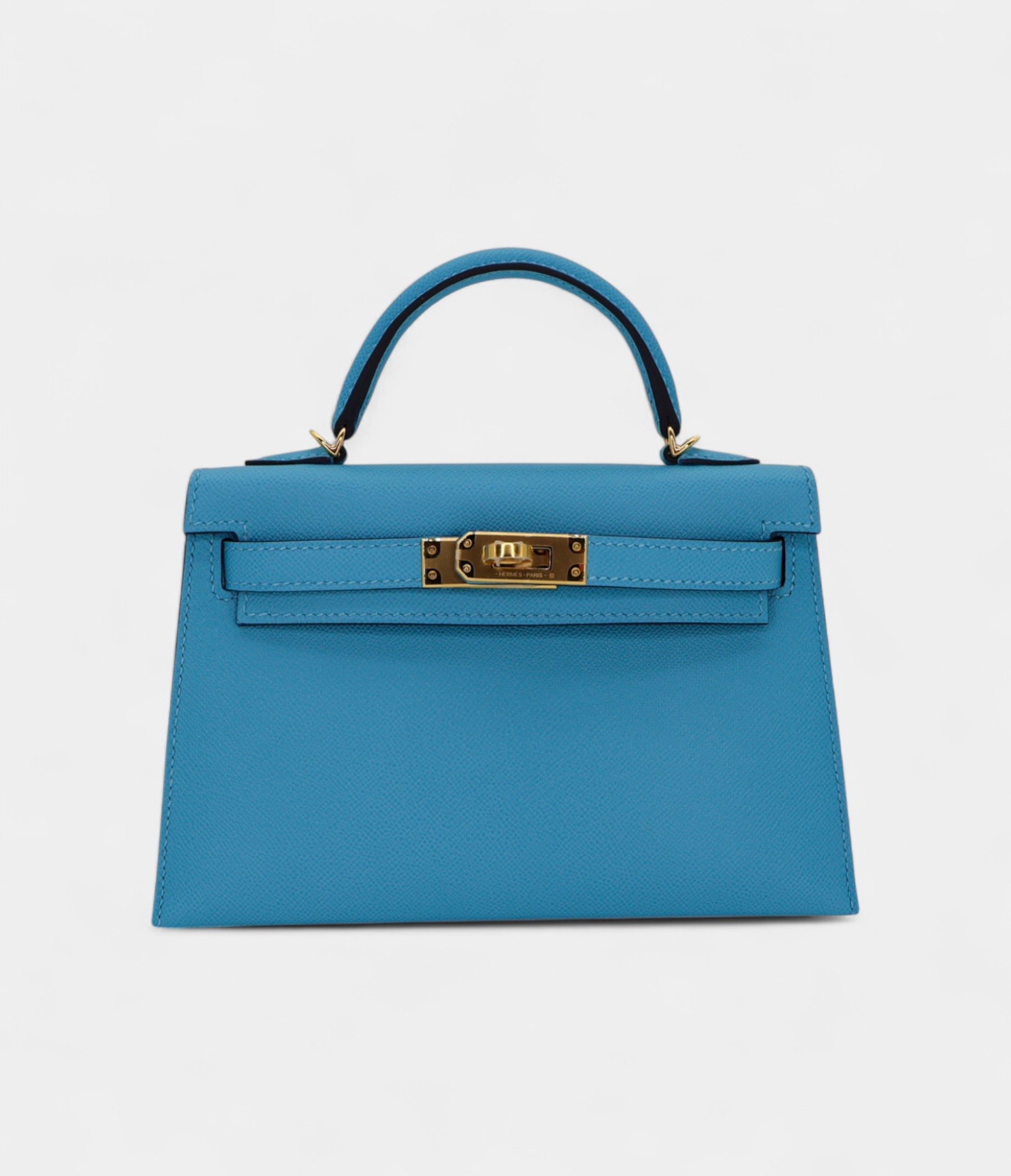 Hermès Kelly II Sellier Mini Bleu Du Nord Madame Gold Hardware