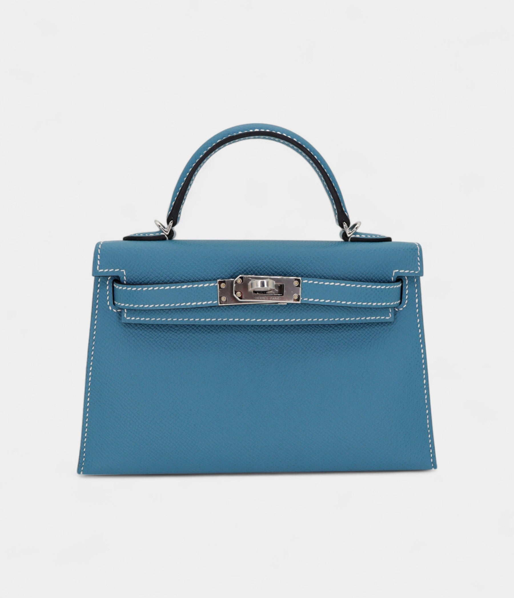 Hermès Kelly II Sellier Mini Bleu Jean Epsom Leather Palladium Hardware
