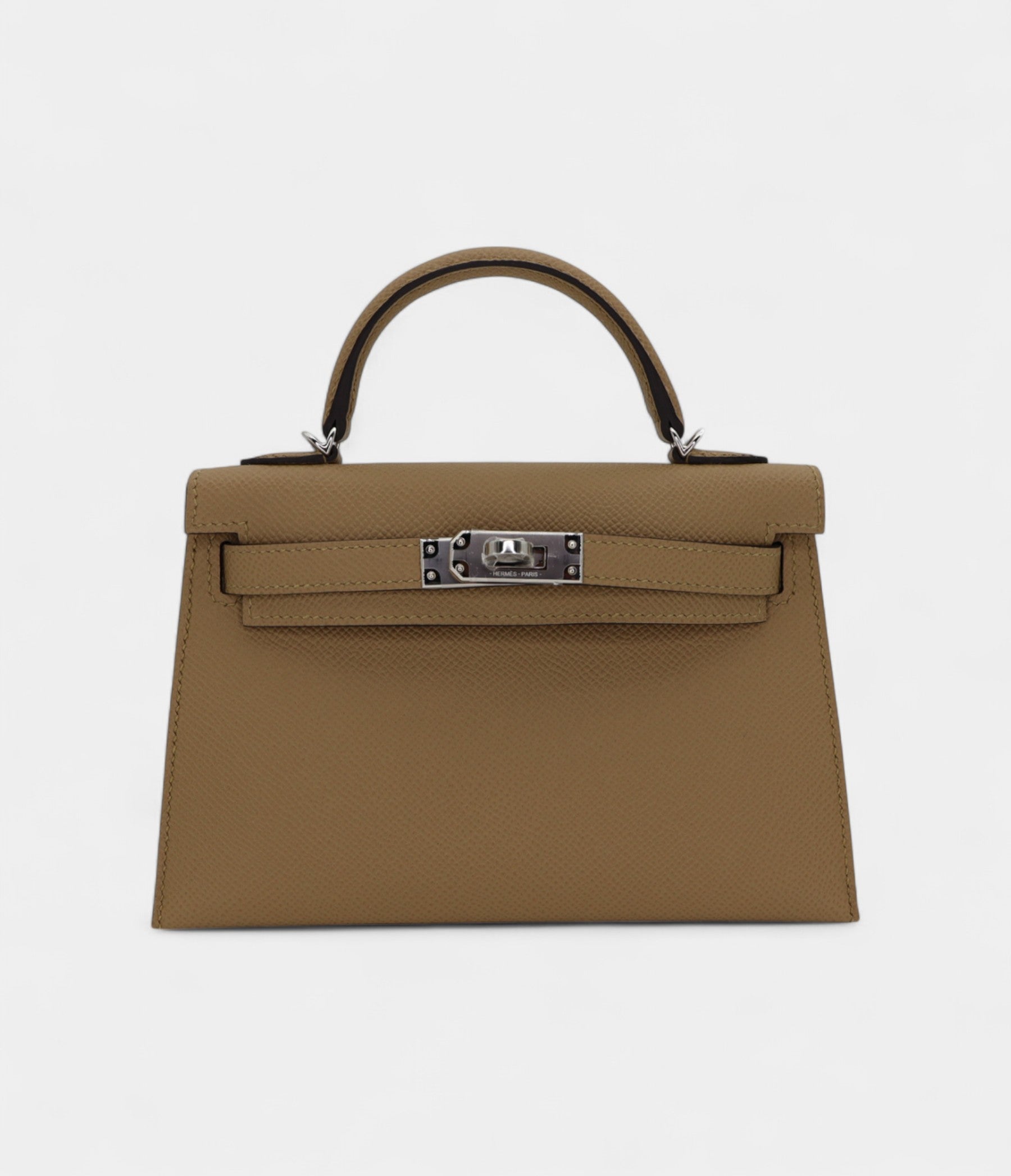 Hermès Kelly II Sellier Mini Poussiere Epsom Leather Palladium Hardware
