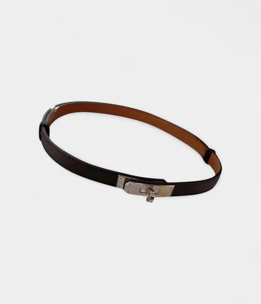 Hermès Kelly Leather Belt Turn-Lock Clasp