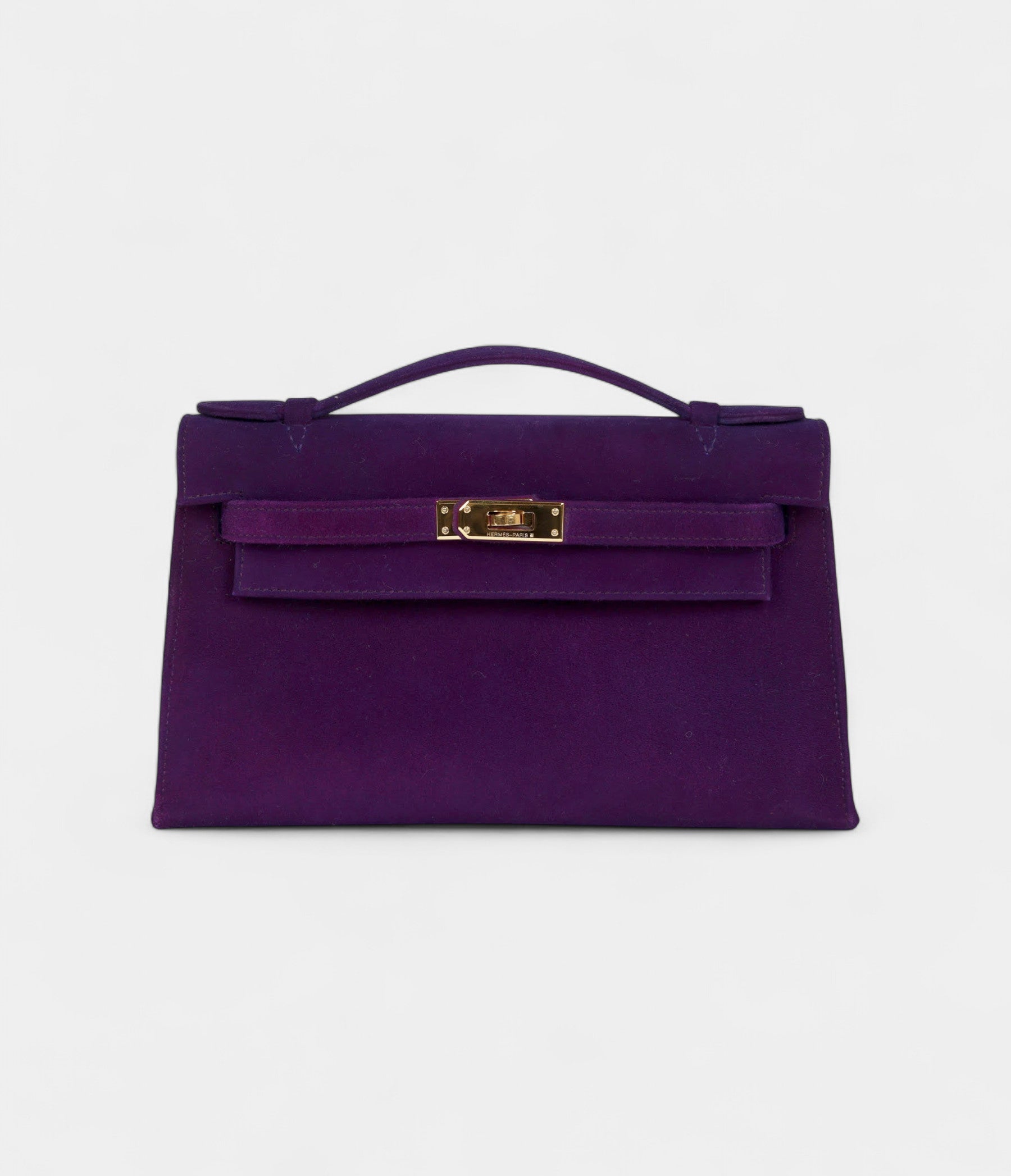 Hermès Kelly Pochette Violet Doblis Gold Hardware