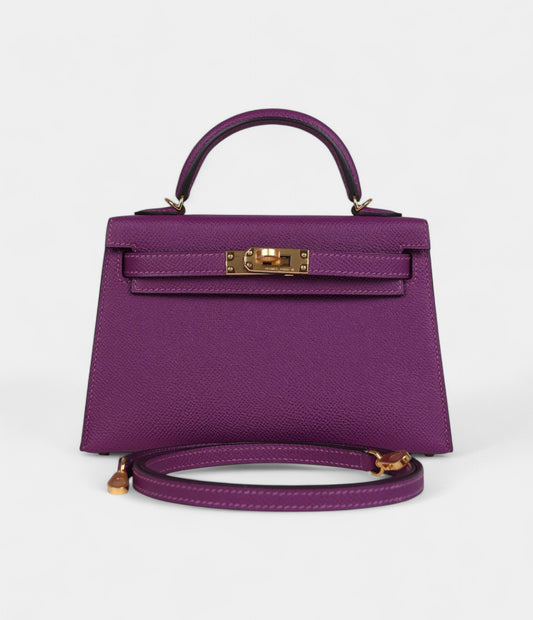 Hermès Kelly Sellier 20 Anemone Epsom Gold Hardware