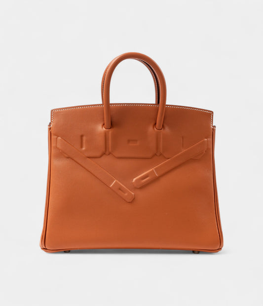 Hermès Limited Edition Gold Swift Shadow Birkin 25