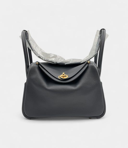 Hermès Lindy 26 Caban in Evercolor Leather with Gold Hardware