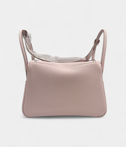 Hermès Lindy 26 in Mauve Pale Clemence Leather with Palladium Hardware
