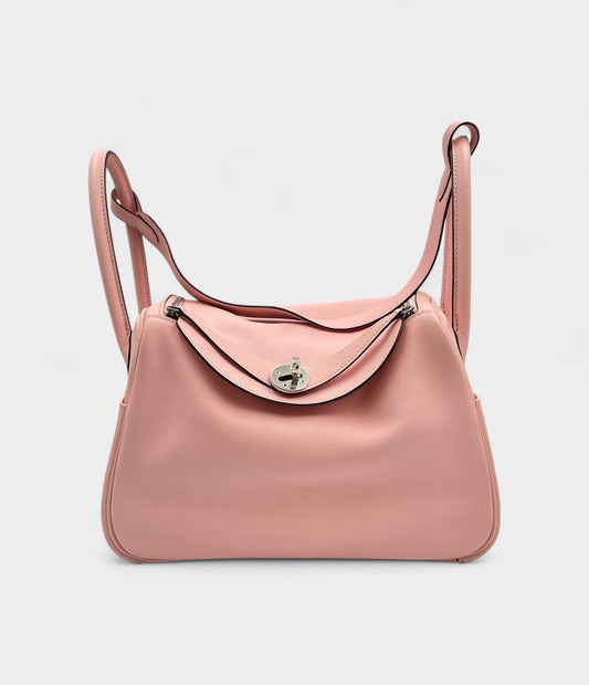 Hermès Lindy 26 in Rose Sakura Swift Leather with Palladium Hardware