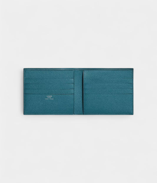 Hermès MC² Copernic Compact Wallet in Blue Epsom Calfskin