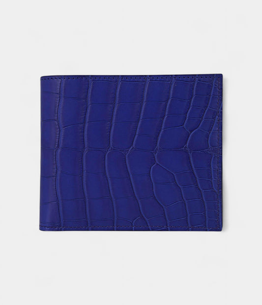Hermès MC² Copernic Compact Wallet in Blue Sapphire Matte Alligator