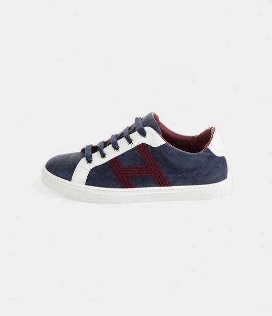 Hermès Men's Leather Printed Sneakers Artistry Timeless Elegance