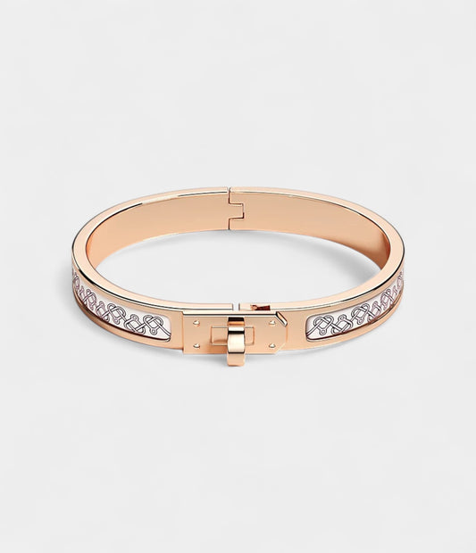 Hermès Mini Clic Kelly Little Hearts Bracelet Dawn