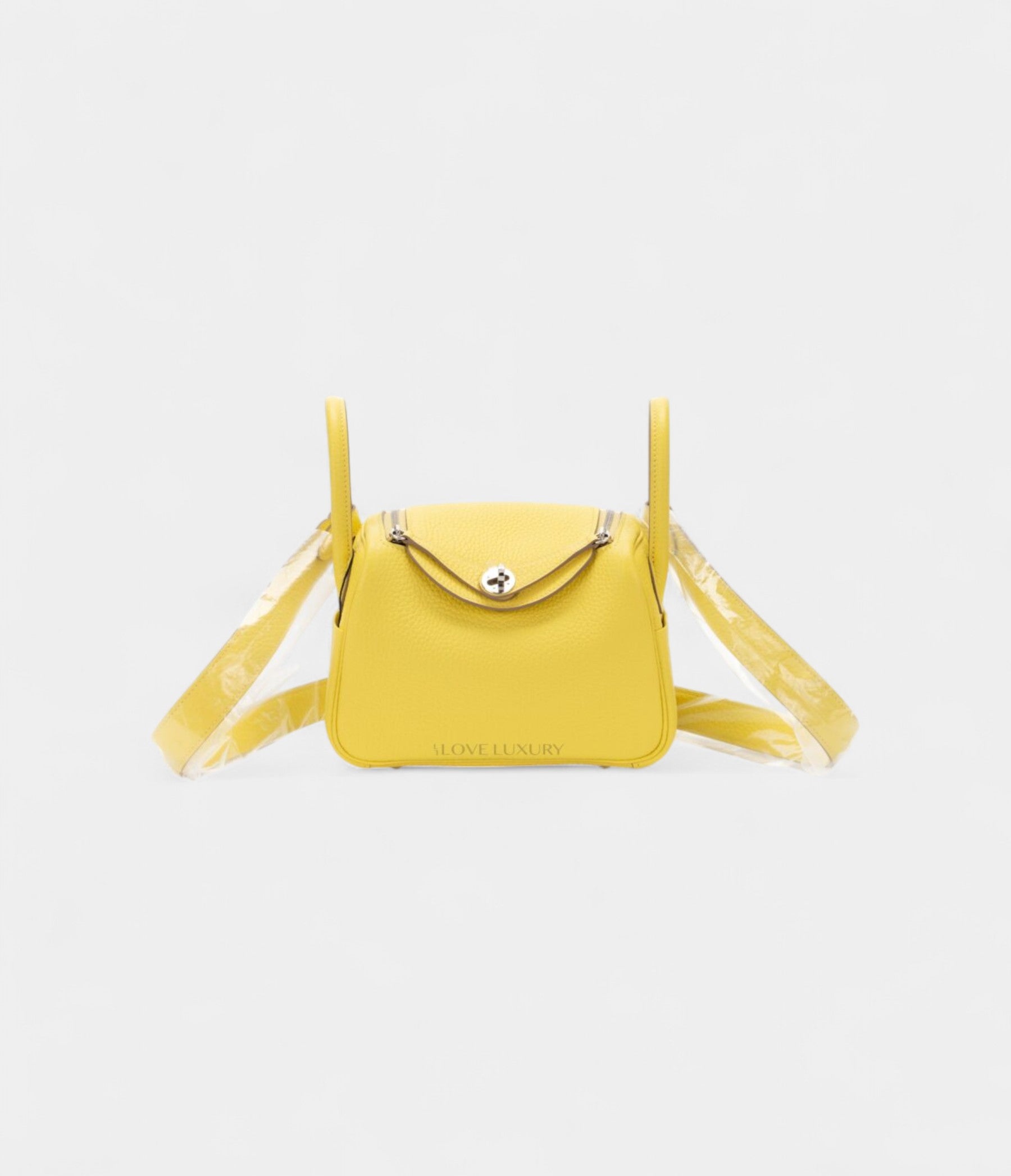 Hermès Mini Lindy Clemence Lime Palladium Hardware