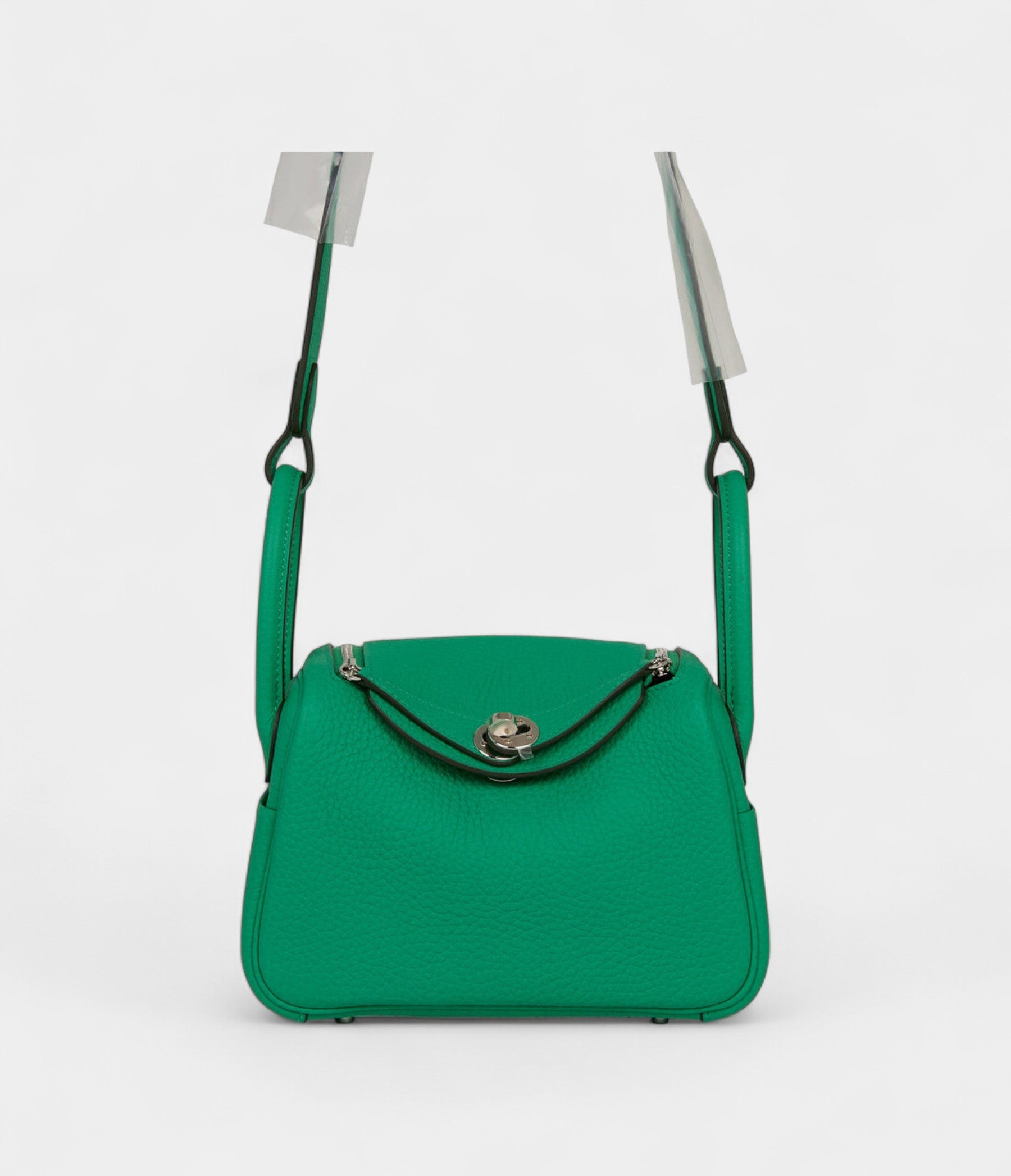 Hermès Mini Lindy Menthe Clemence Palladium Hardware