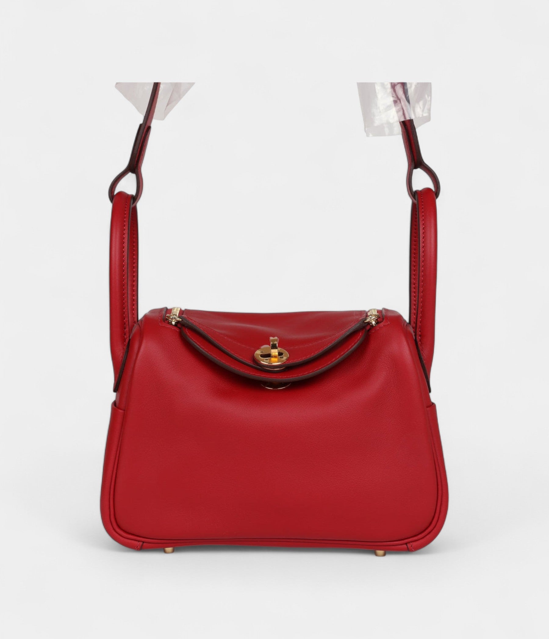 Hermès Mini Lindy Rouge Casaque Swift Gold Hardware