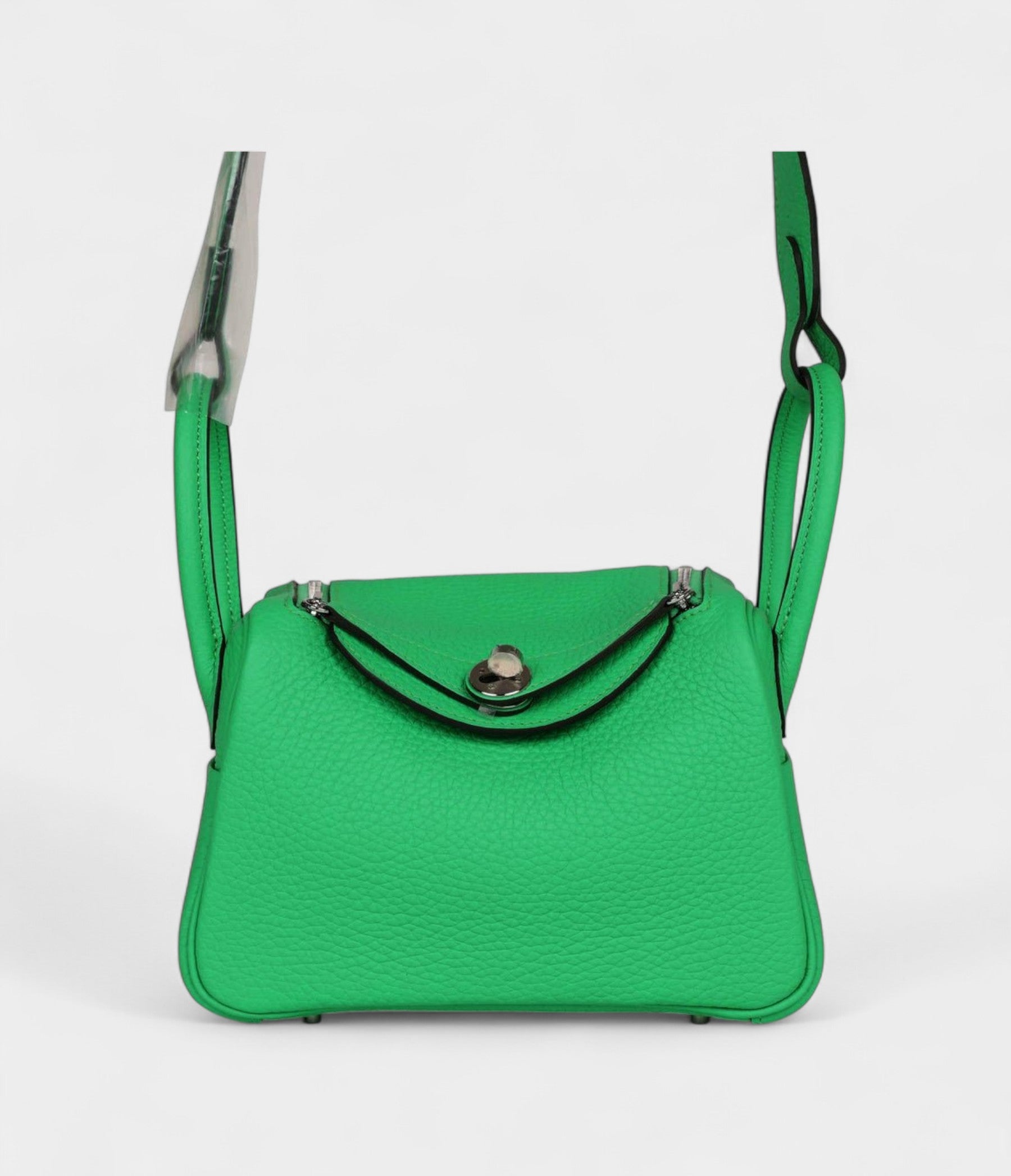 Hermès Mini Lindy Vert Comics Clemence Palladium Hardware
