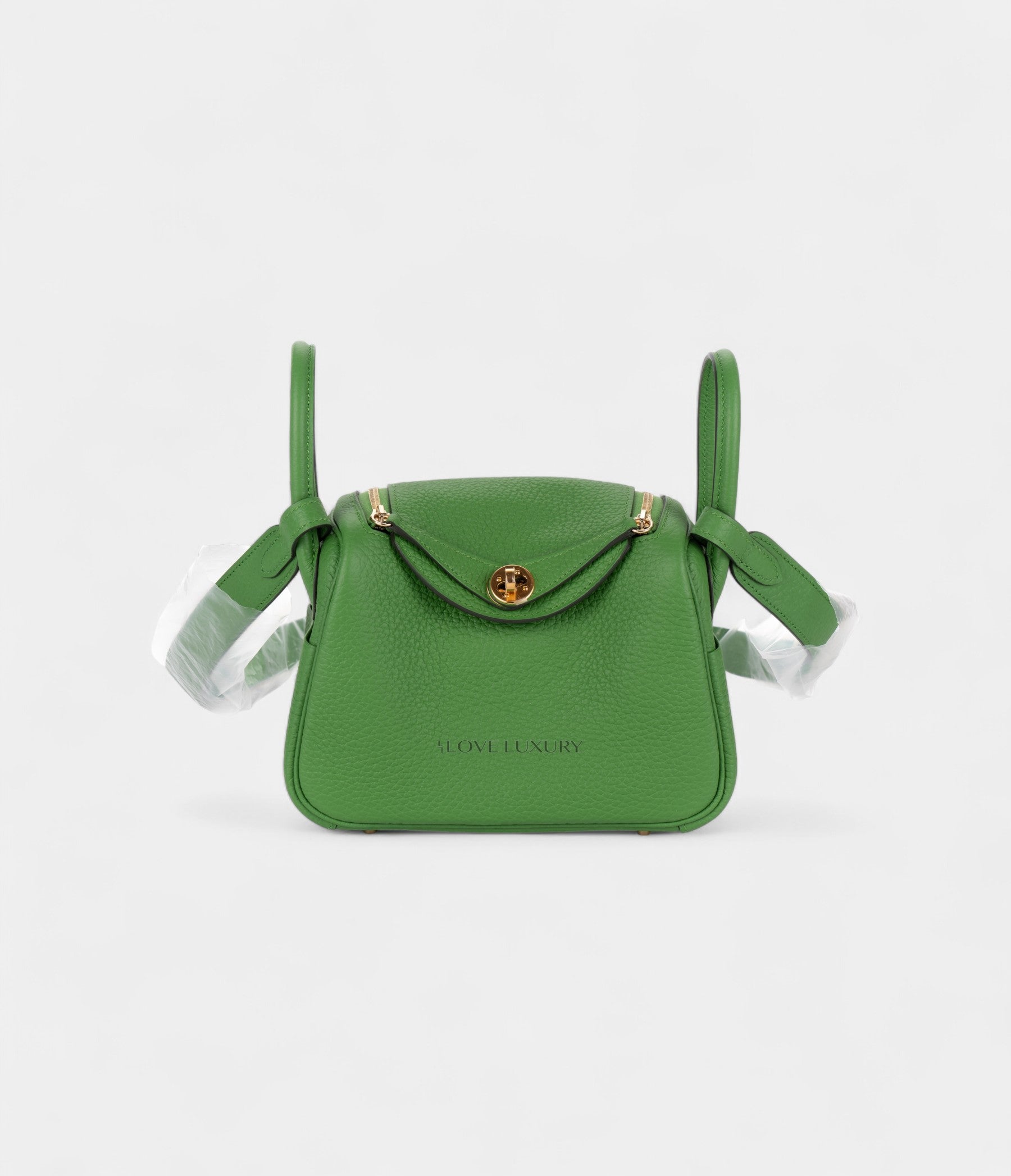 Hermès Mini Lindy Yucca Green Clemence Gold Hardware