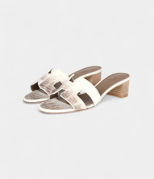 Hermès Oasis Sandal Himalaya Matte Niloticus Crocodile