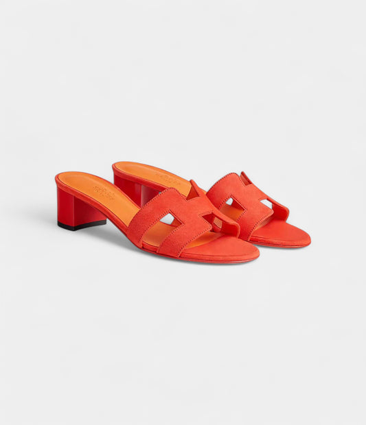 Hermès Oasis Sandals Calfskin- Rouge Ecarlate