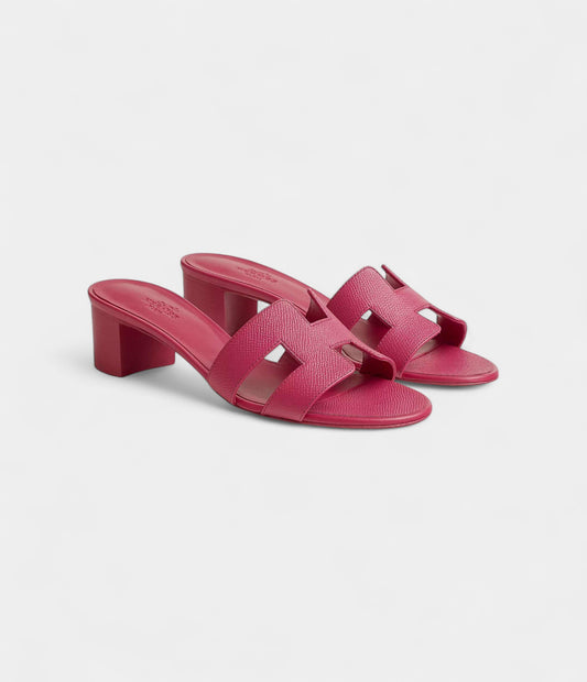 Hermès Oasis Sandals Epsom Calfskin Rose Bougainvillier