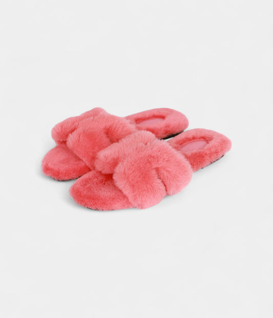 Hermès Oran Sandals Desert Rose Woolskin
