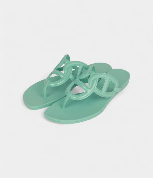 Hermès Oran Sandals White Box Calfskin 38 EU