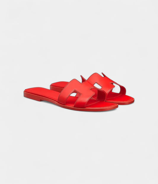 Hermès Oran Sandals for Women In Bali Rouge Red
