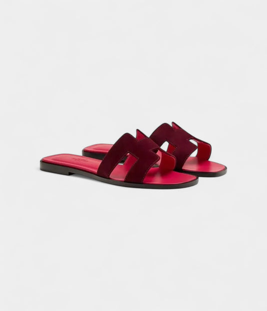 Hermès Oran Sandals for Women In Summer Edition Red & Pink