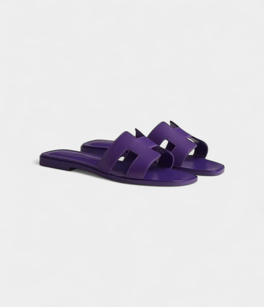 Hermès Oran Sandals for Women In Summer Slip-Resistant Purple