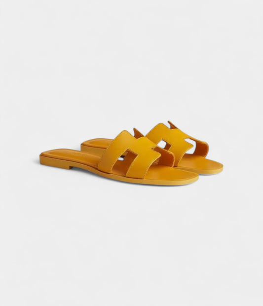 Hermès Oran Sandals for Women In Summer Slip-Resistant Yellow