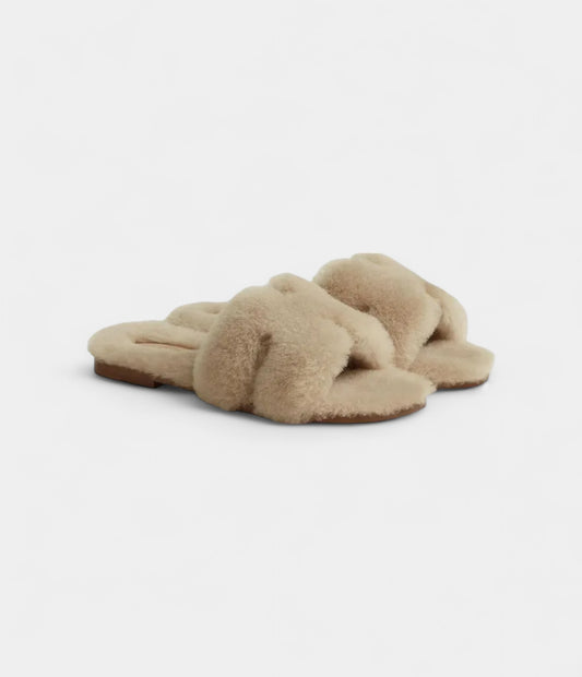 Hermès Oran Sandals for Women In Winter Slip-Resistant Beige