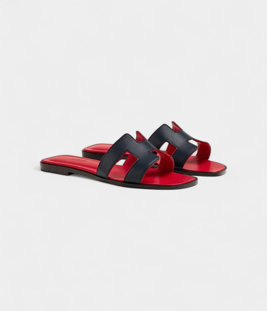 Hermès Oran Sandals for Women – Summer Edition in Black & Red