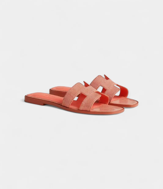 Hermès Oran Sandals for Women in Slip Resistant Slide Red
