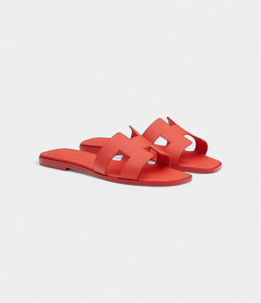 Hermès Oran Stylish Sandals for Women In Orange Red