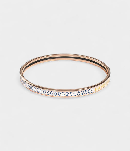 Hermès Palmettes Composées Bangle Confettis Bleu