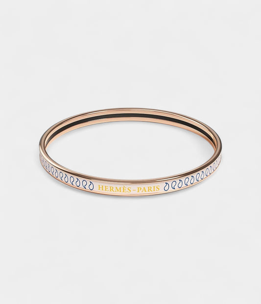 Hermès Palmettes Composées Bangle Confettis Bleu