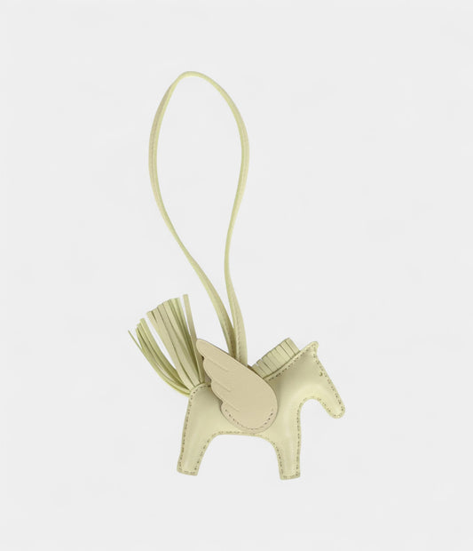 Hermès Pegase Rodeo Bag Charm PM Jaune Milton Milo Lambskin