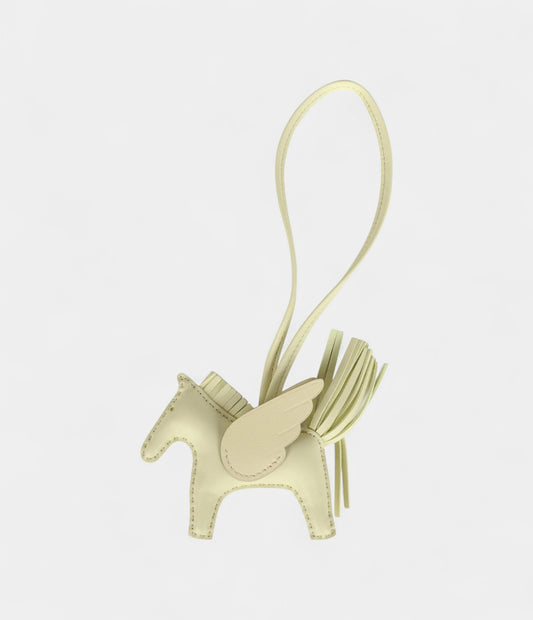 Hermès Pegase Rodeo Bag Charm PM Jaune Milton Milo Lambskin