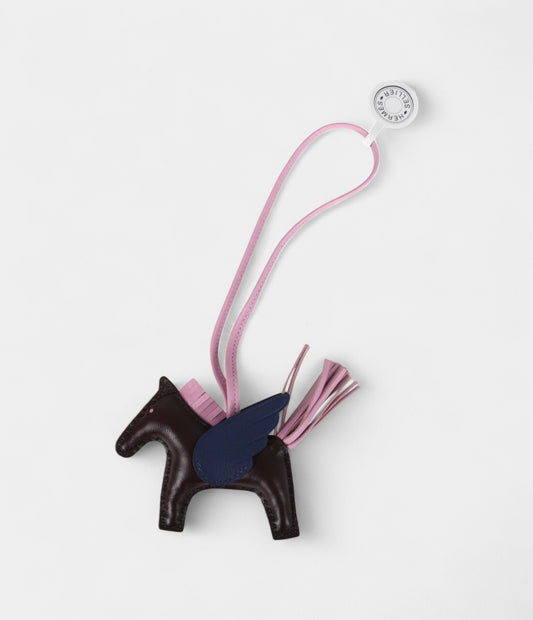Hermès Pegase Rodeo Bag Charm PM Rouge Sellier Mauve Sylvestre & Bleu Saphir Milo Lambskin