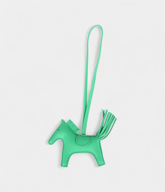 Hermès Pegase Rodeo Bag Charm PM Vert Comics Milo Lambskin