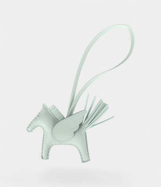Hermès Pegase Rodeo Bag Charm PM Vert Peppermint Milo Lambskin