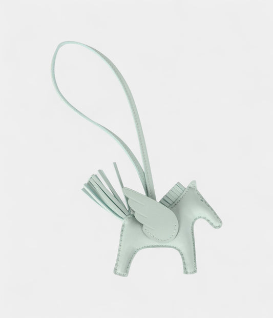 Hermès Pegase Rodeo Bag Charm PM Vert Peppermint Milo Lambskin