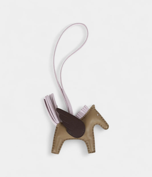 Hermès Pegasus Rodeo Bag Charm PM Beige Marfa Mauve Pale Moka Lambskin