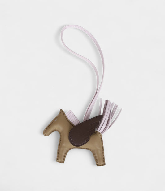 Hermès Pegasus Rodeo Bag Charm PM Beige Marfa Mauve Pale Moka Lambskin