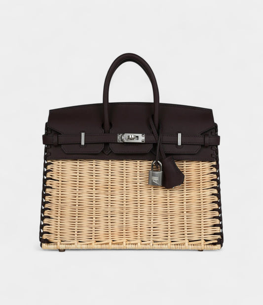 Hermès Picnic Birkin 25 Rouge Sellier Swift Palladium Hardware
