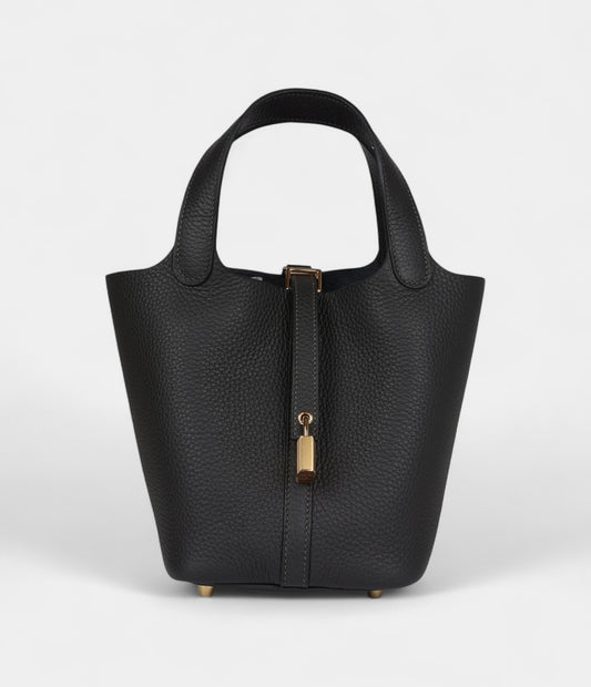 Hermès Picotin Lock 18 Dark Bronze Clemence Gold Hardware
