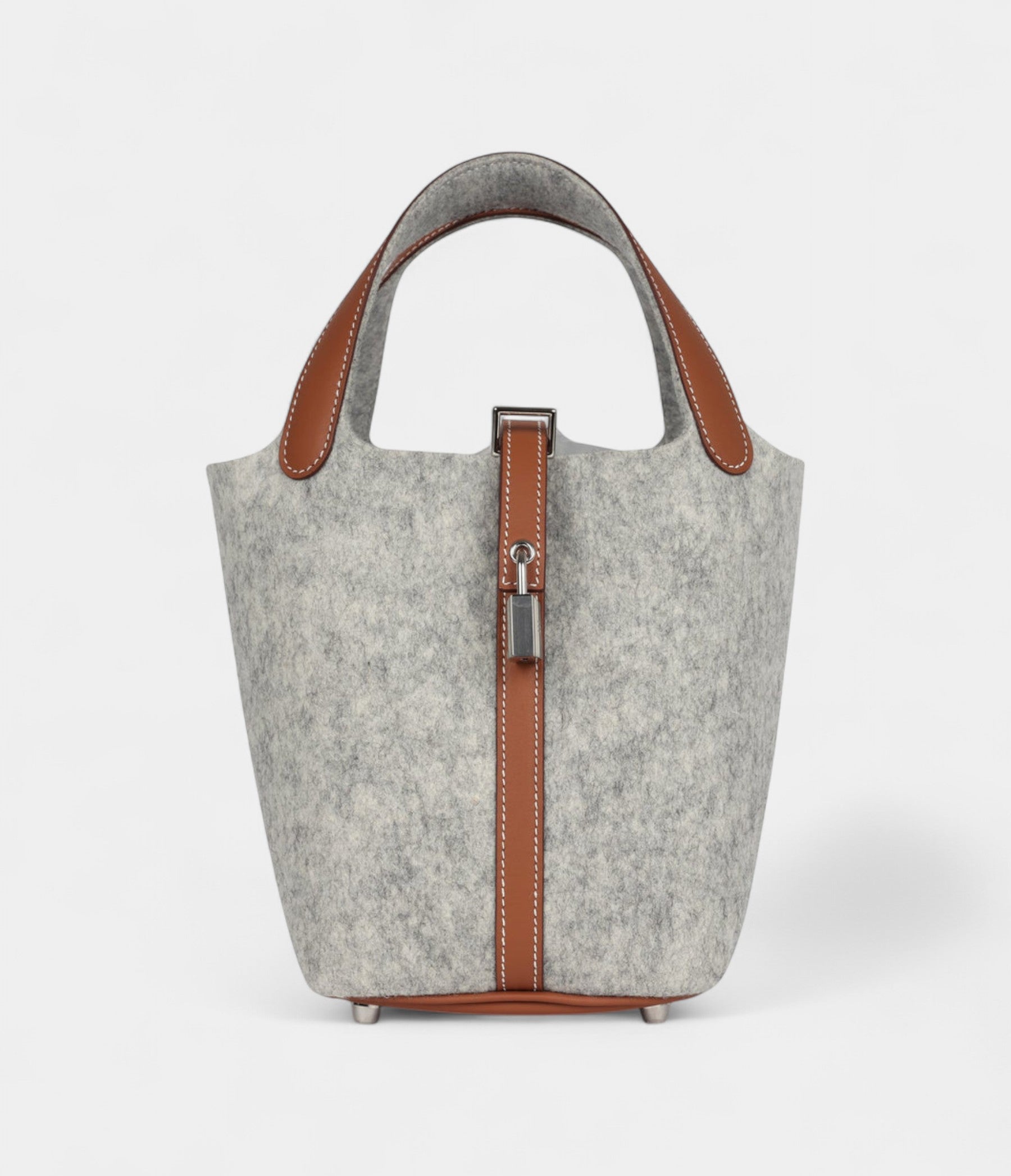 Hermès Picotin Lock 18 Gris Clair Feutre and Gold Swift Palladium Hardware